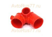 Патрубок воздушного фильтра для а/м Газель 3302 дв.405 Евро-3 силикон Wacker (красный)