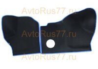 Ковры салона для а/м Газель Next (материал EVA) черный + синий кант "3D формованные"