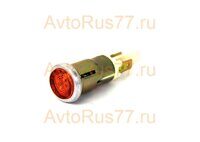 Лампа контрольная панели приборов для а/м УАЗ (глазок) 12V с/об. (оранжевый)