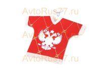 Вымпел рубашка экокожа с рисунком герб России (красный)